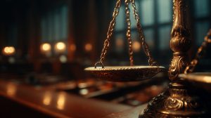 The scales of justice.